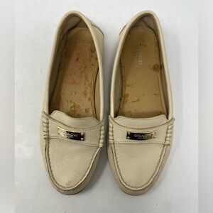 COACH Fredrica Tan Leather Loafers Size 7.5M Women’s